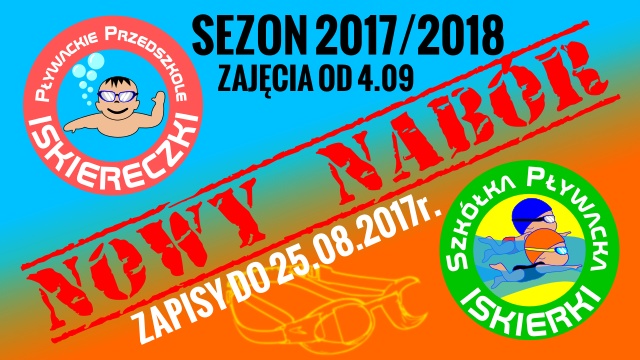 Nowy nabór do Szkółki Pływackiej na sezon 2017/2018